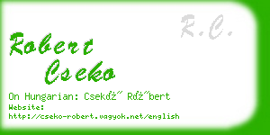 robert cseko business card
